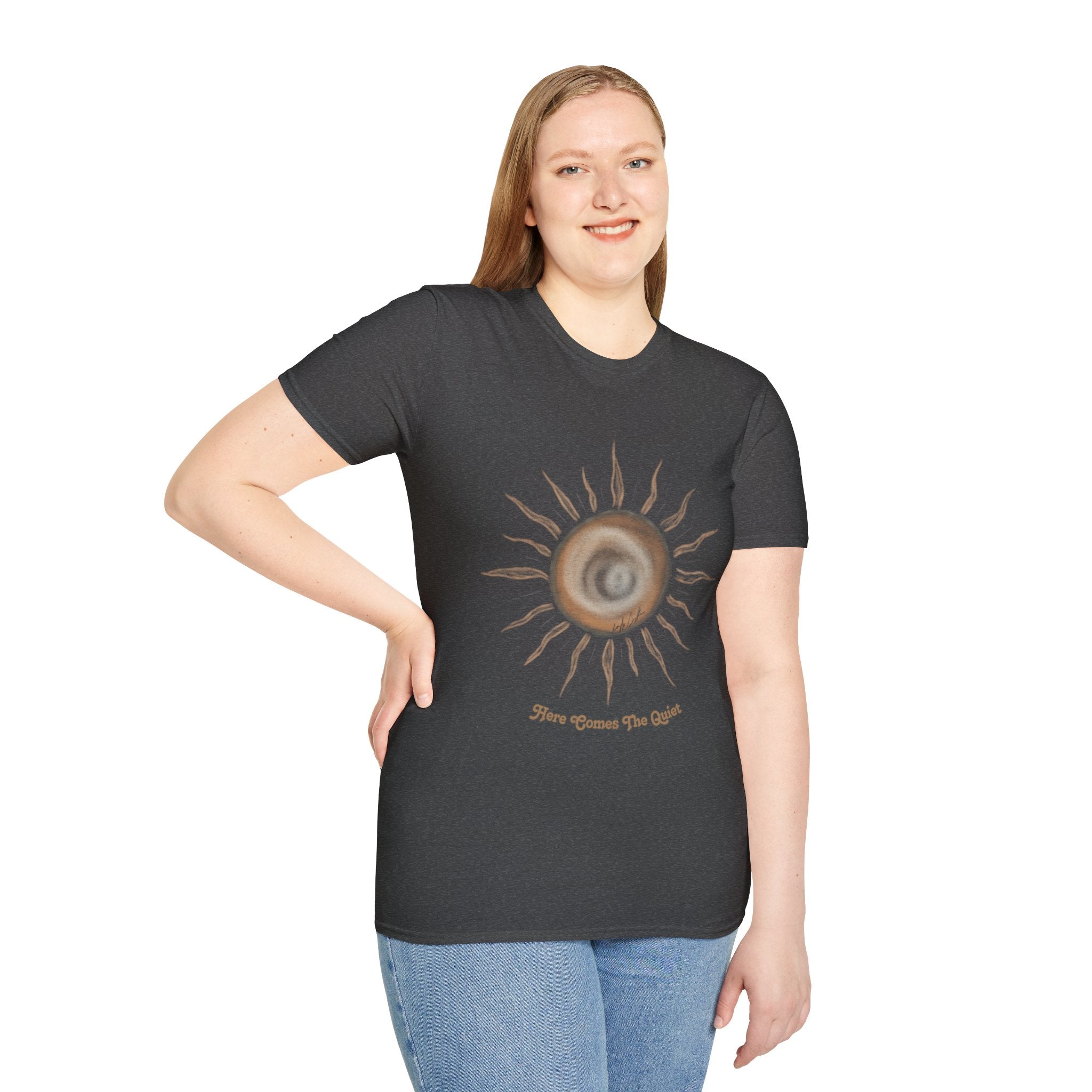 'Here Comes the Quiet' - Vintage Celestial Sunrise Tee