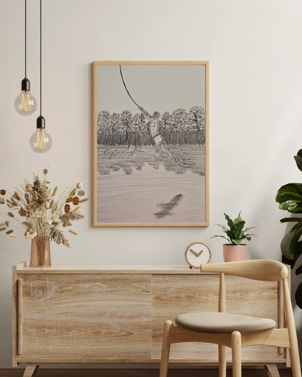 Where Summer Held Its Breath (Lake, Trees & Reflection) - 8x10 Art Print