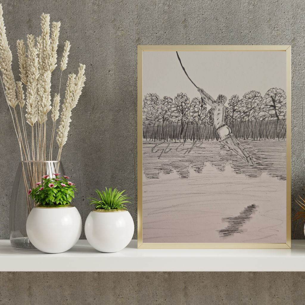 Where Summer Held Its Breath (Lake, Trees & Reflection) - 8x10 Art Print