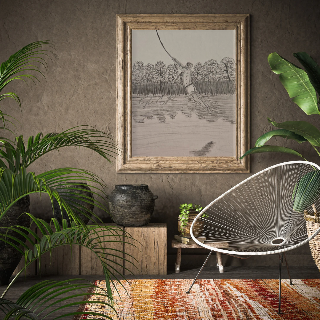 Where Summer Held Its Breath (Lake, Trees & Reflection) - 8x10 Art Print