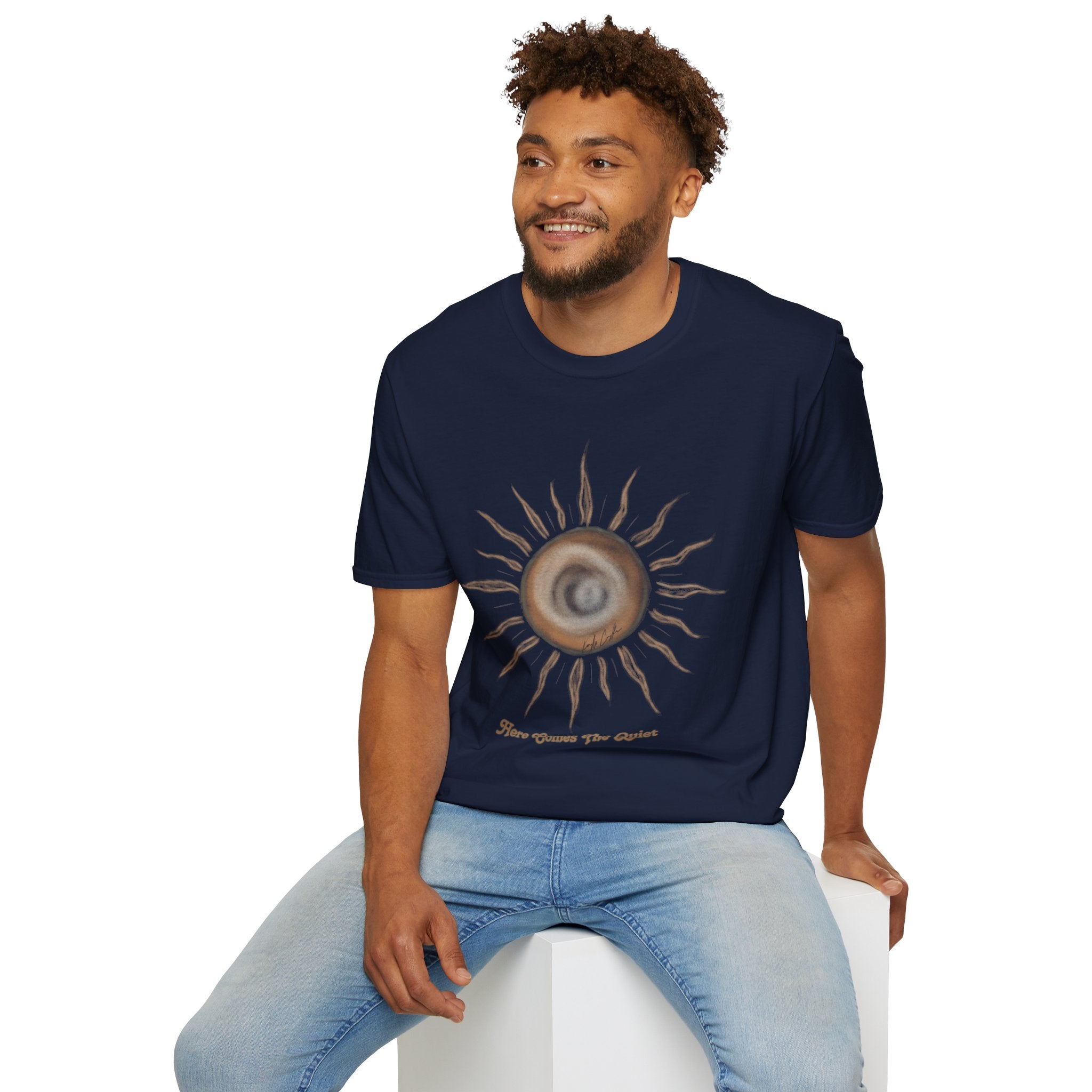 'Here Comes the Quiet' - Vintage Celestial Sunrise Tee