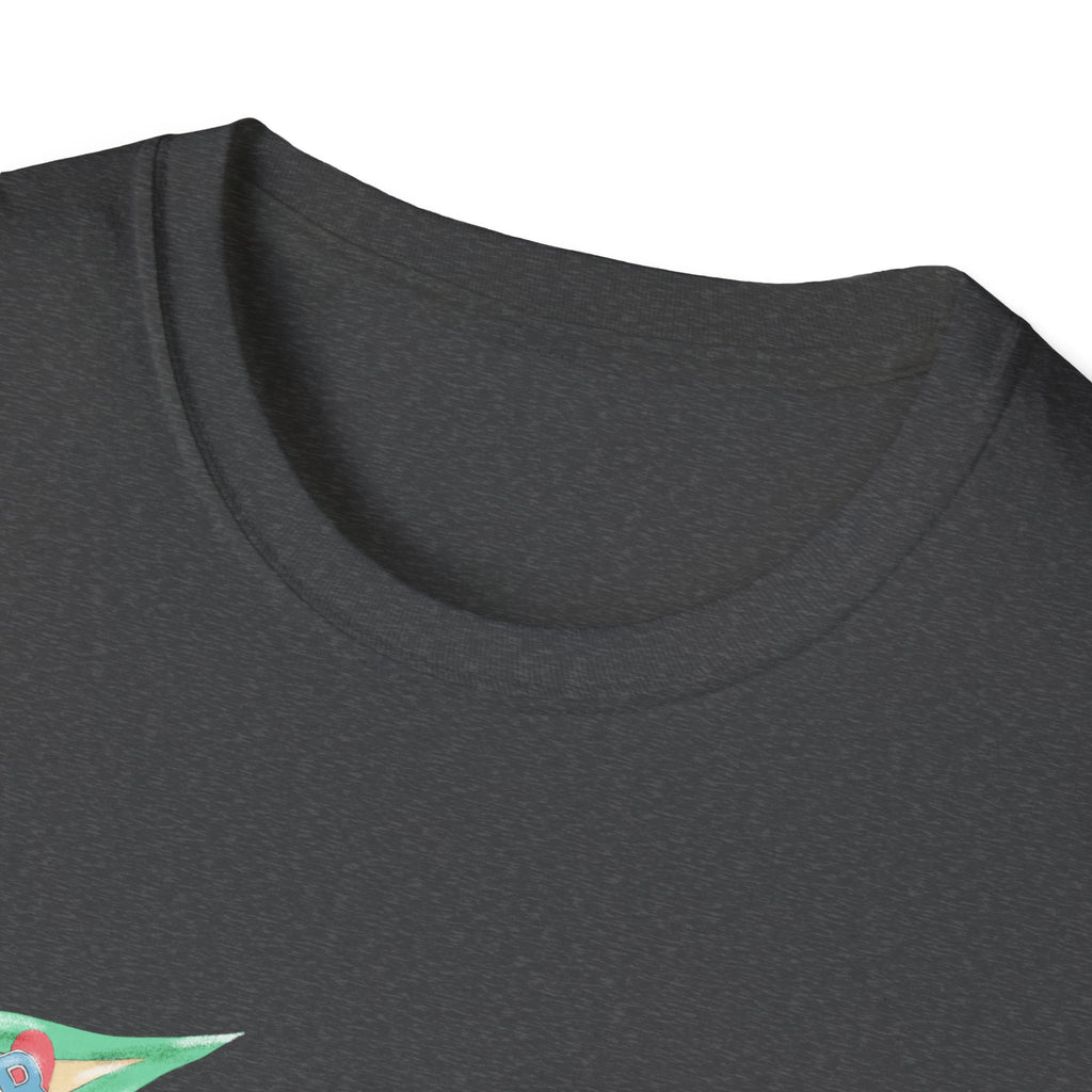 Dark Retro Robot Kids T‑Shirt — Cute Space Explorer Graphic Tee