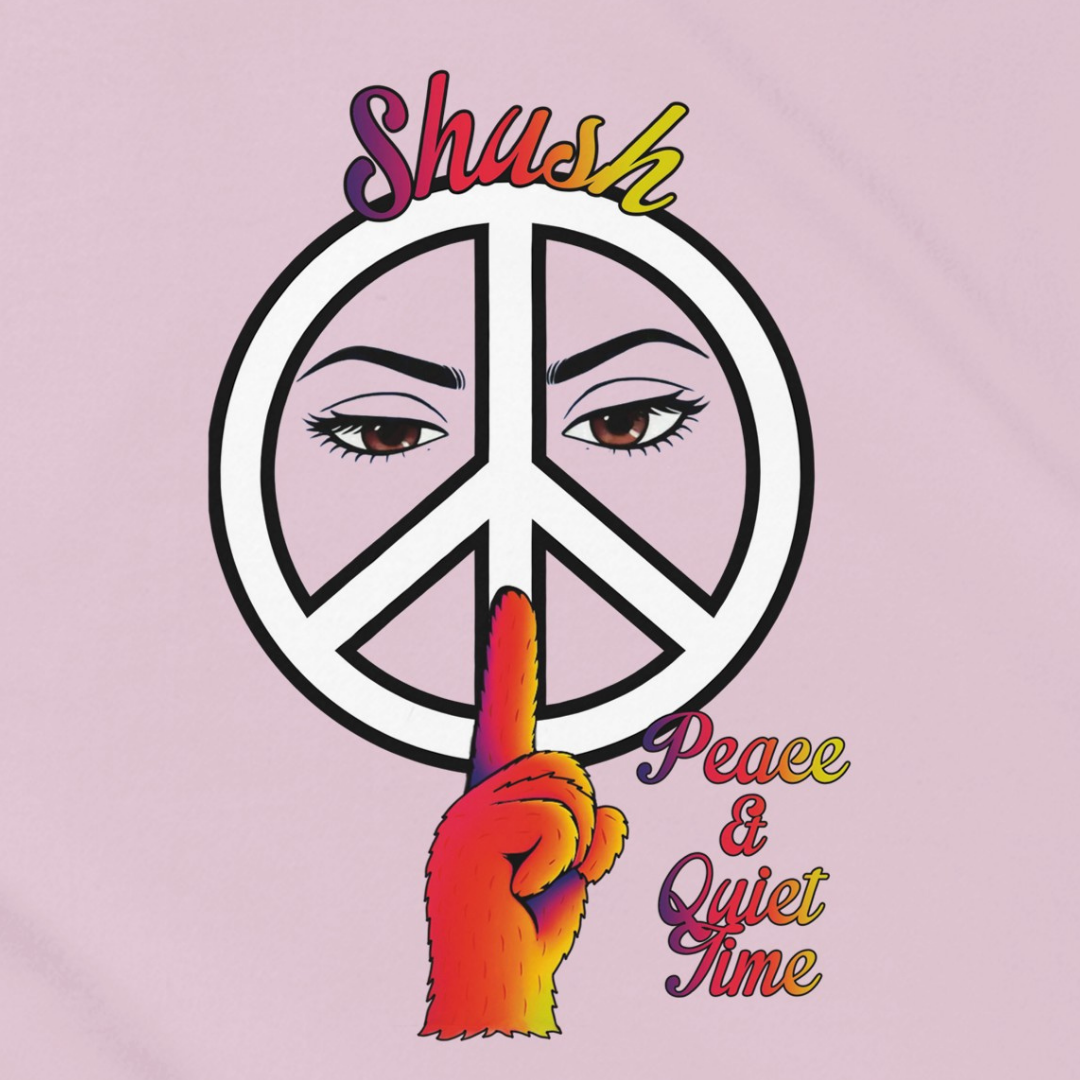 Shush, It's Peace & Quiet Time Crewneck T-shirt | Gildan® 5000